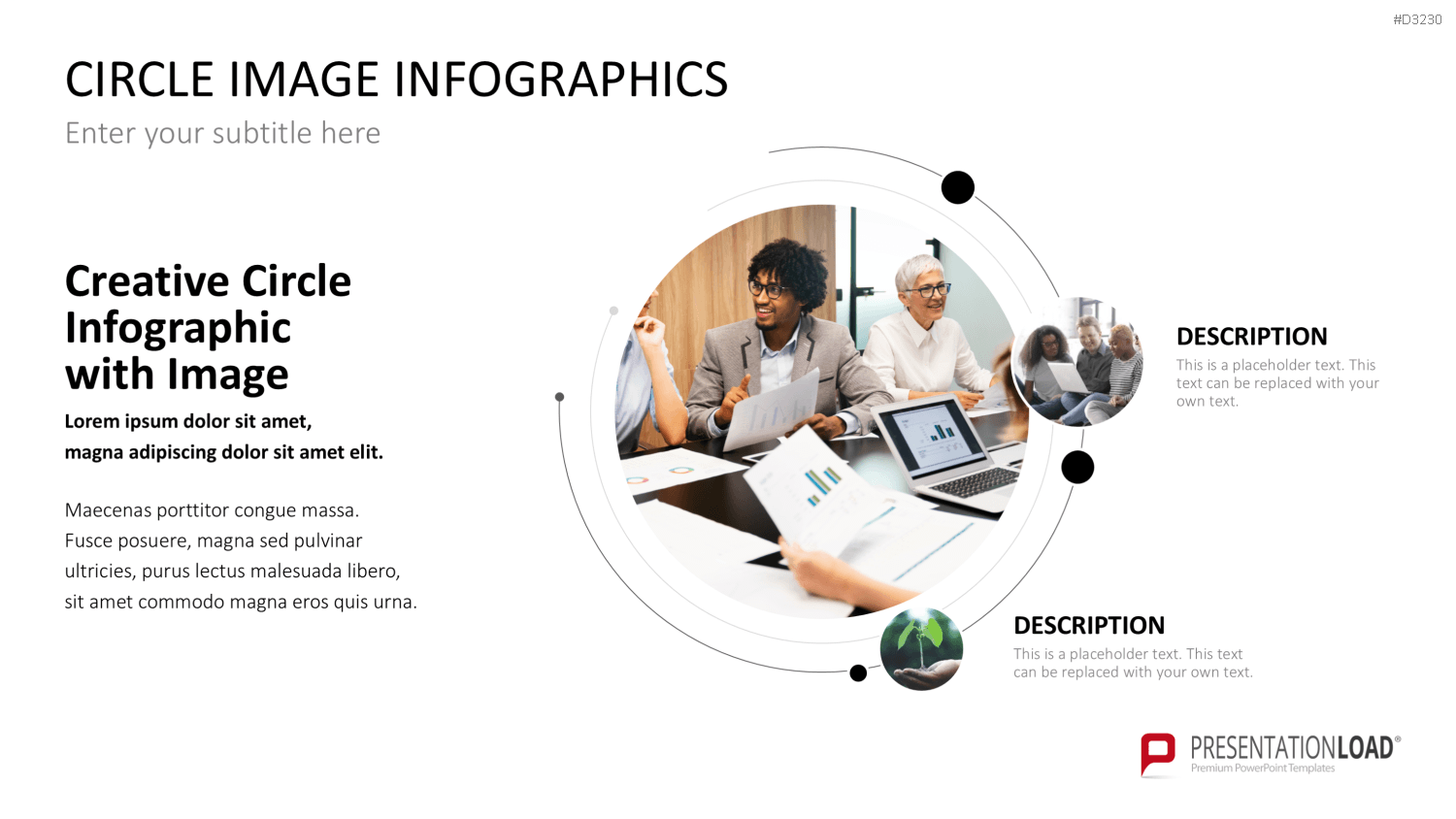 Circle Image Infographics PowerPoint-Vorlage