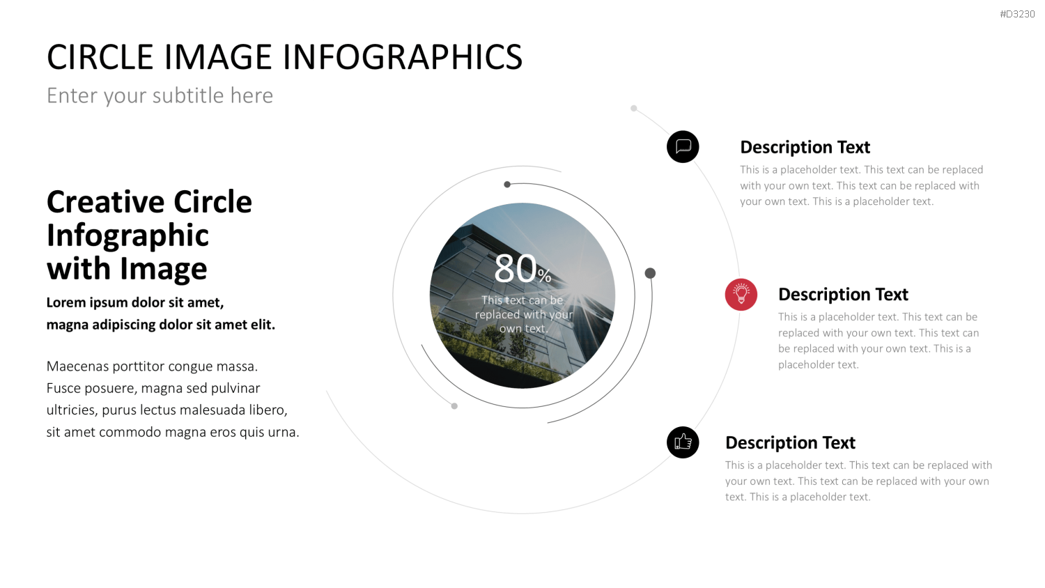 Circle Image Infographics PowerPoint-Vorlage