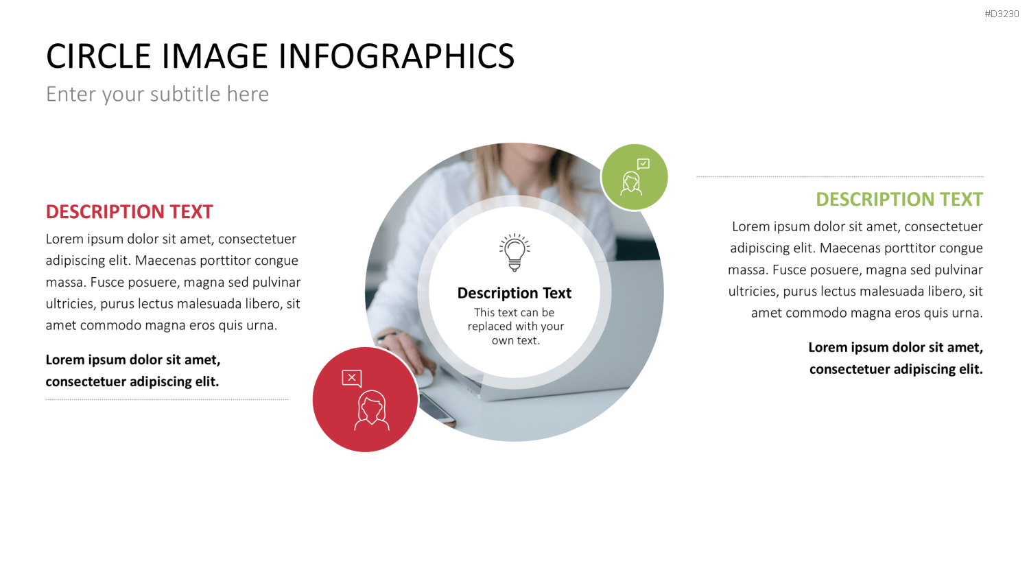 Circle Image Infographics PowerPoint-Vorlage