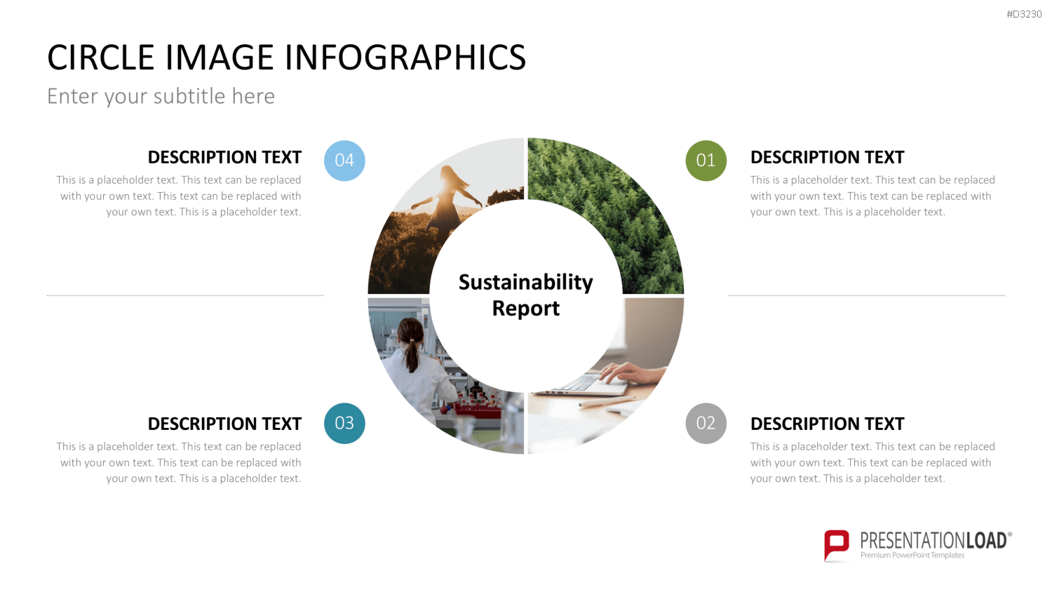 Circle Image Infographics PowerPoint-Vorlage