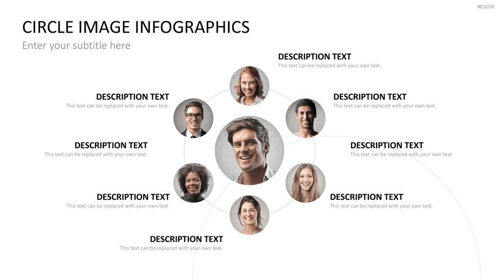 Circle Image Infographics PowerPoint-Vorlage