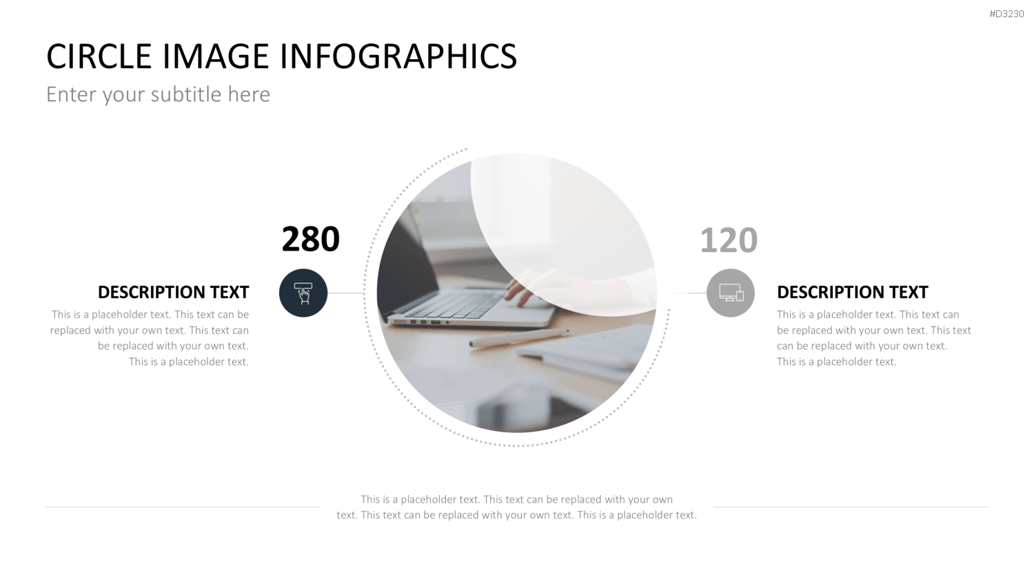 Circle Image Infographics PowerPoint-Vorlage