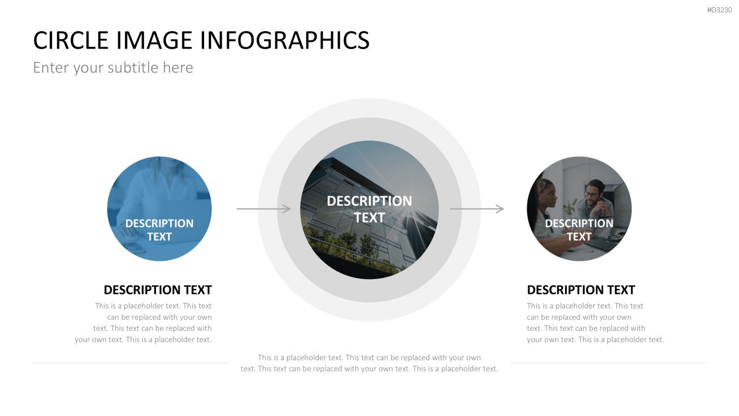 Circle Image Infographics PowerPoint-Vorlage