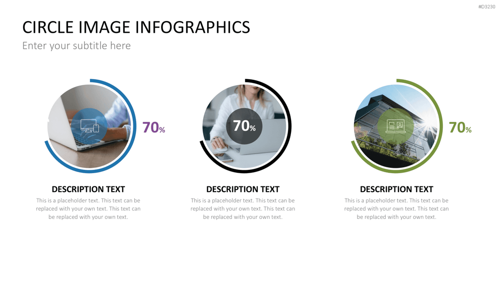 Circle Image Infographics PowerPoint-Vorlage