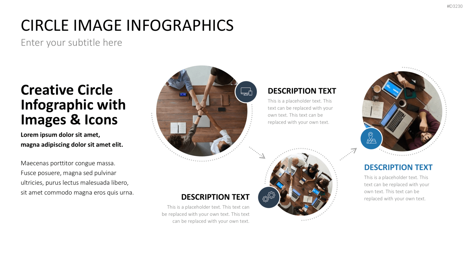 Circle Image Infographics PowerPoint-Vorlage