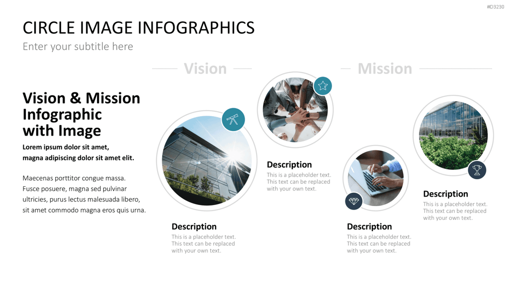 Circle Image Infographics PowerPoint-Vorlage