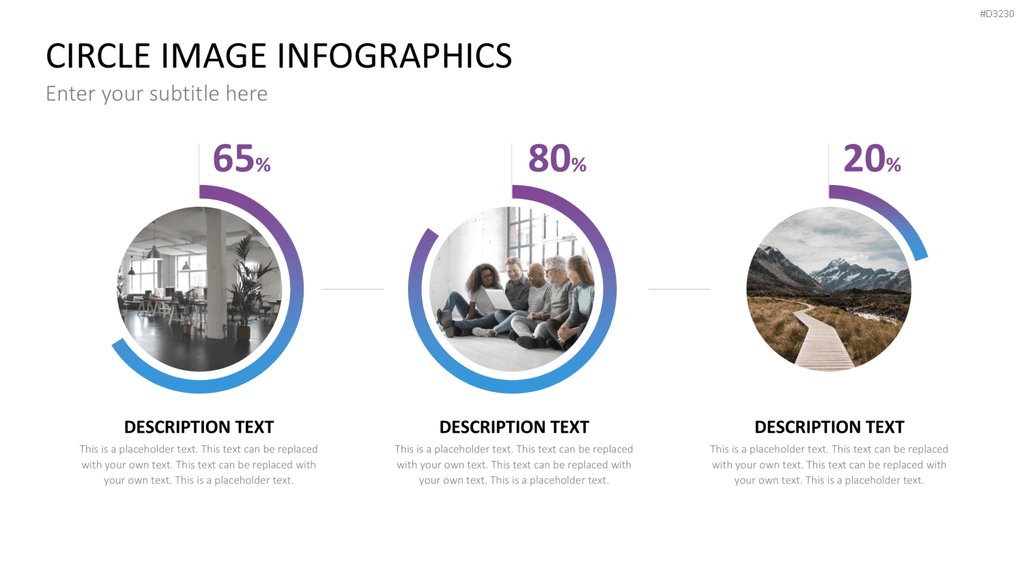 Circle Image Infographics PowerPoint-Vorlage