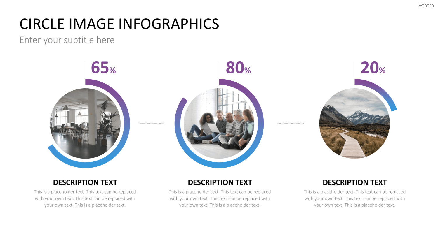Circle Image Infographics PowerPoint-Vorlage