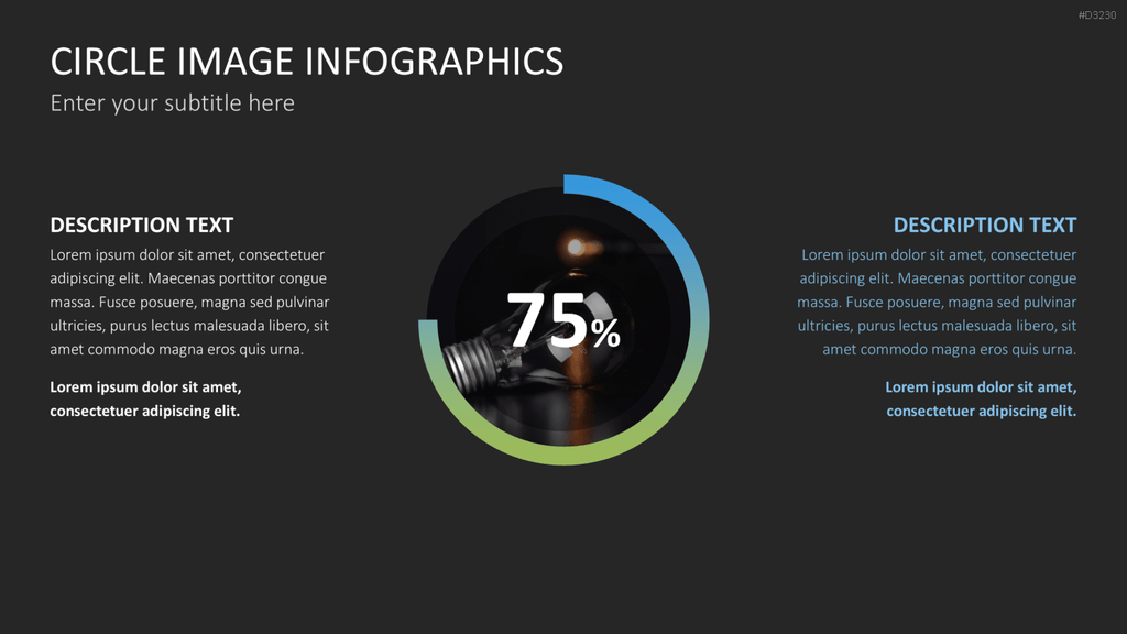 Circle Image Infographics PowerPoint-Vorlage