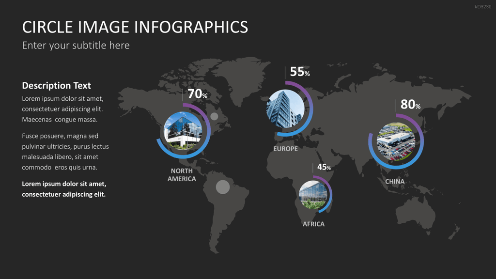 Circle Image Infographics PowerPoint-Vorlage