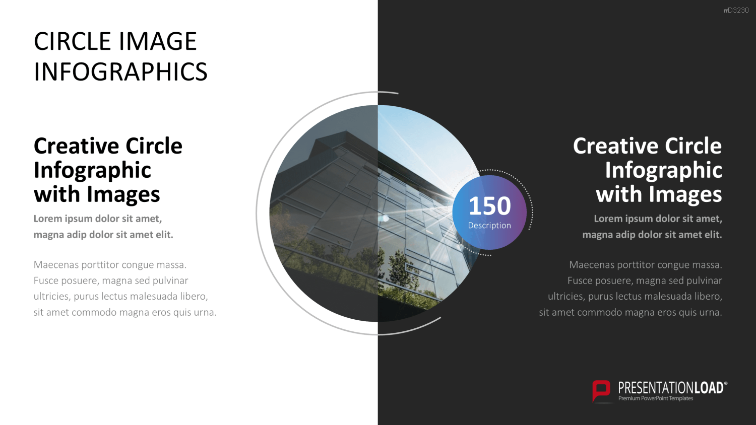Circle Image Infographics PowerPoint-Vorlage