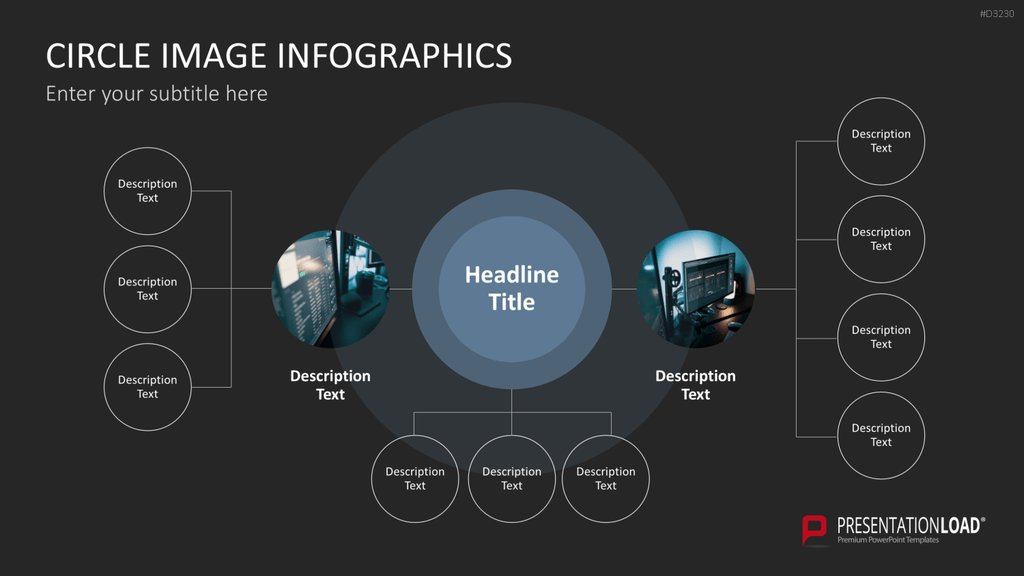 Circle Image Infographics PowerPoint-Vorlage