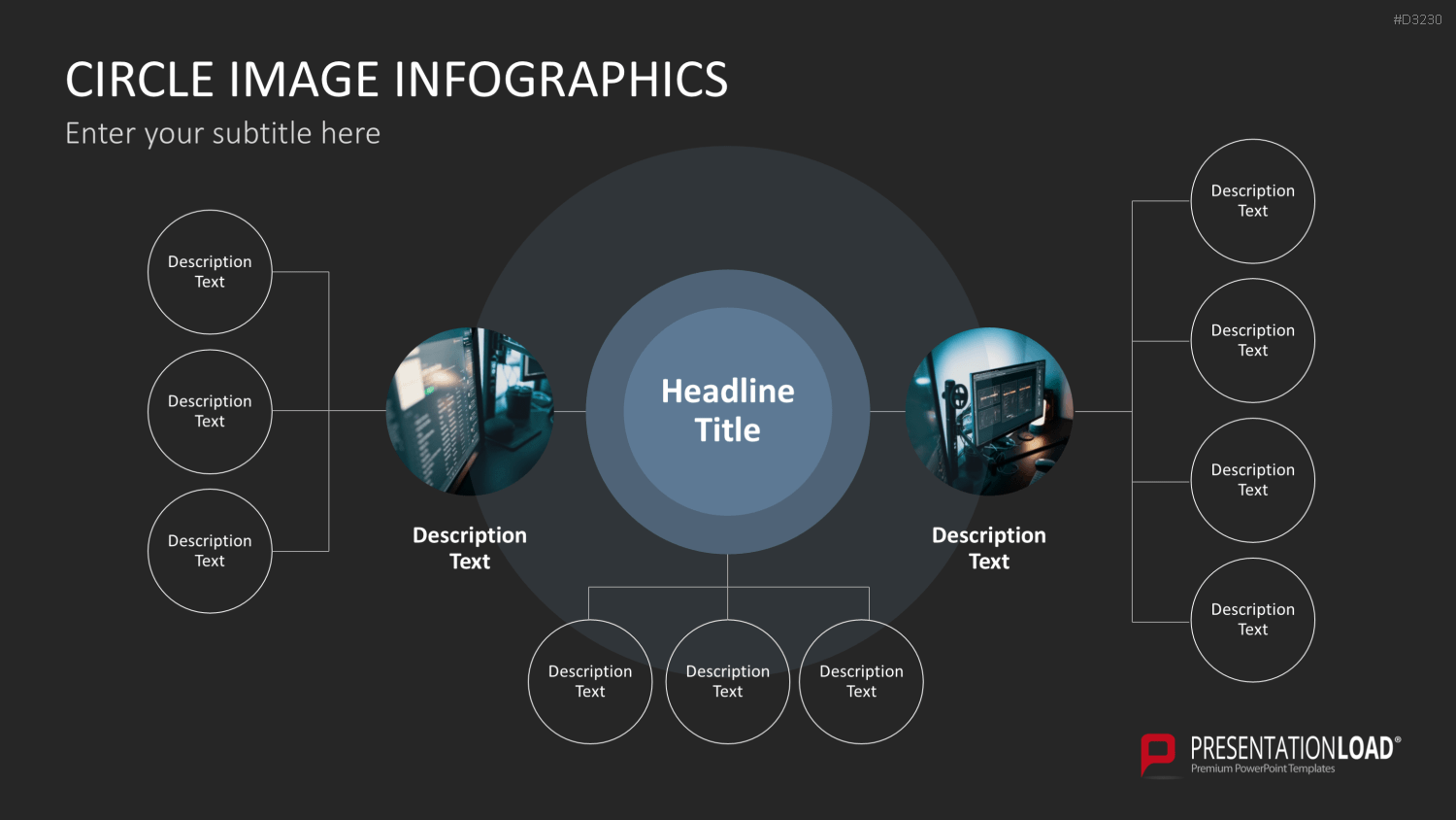 Circle Image Infographics PowerPoint-Vorlage