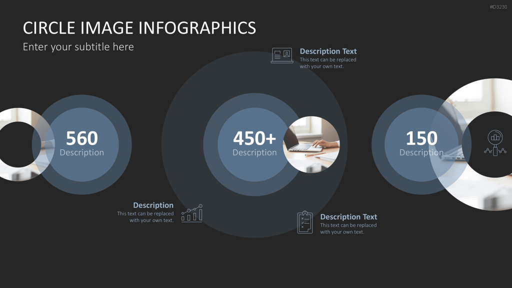 Circle Image Infographics PowerPoint-Vorlage