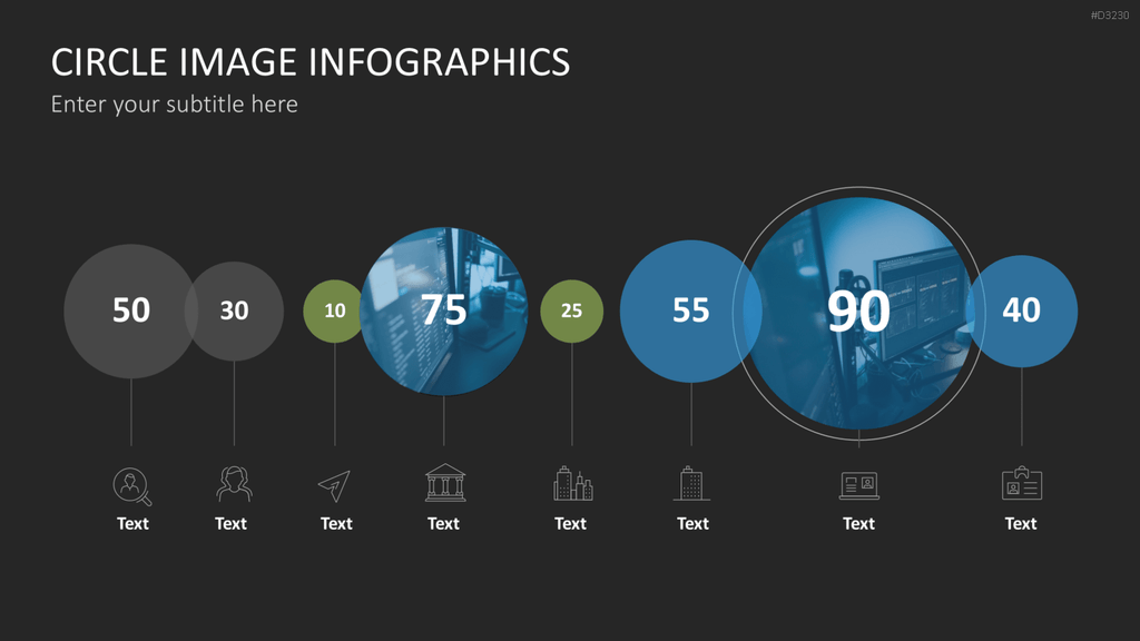 Circle Image Infographics PowerPoint-Vorlage