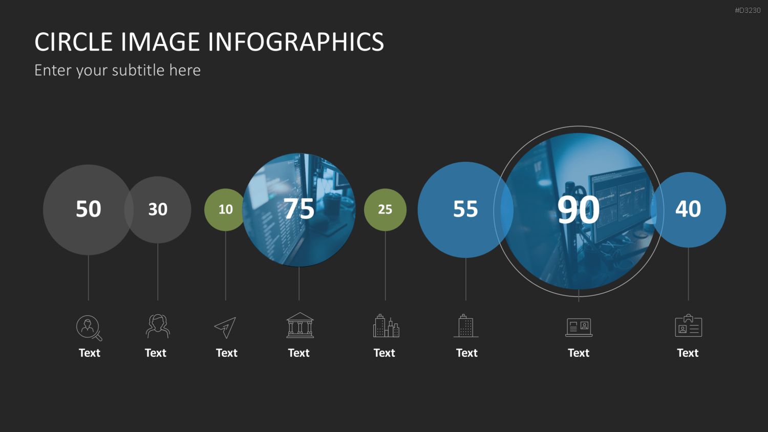 Circle Image Infographics PowerPoint-Vorlage
