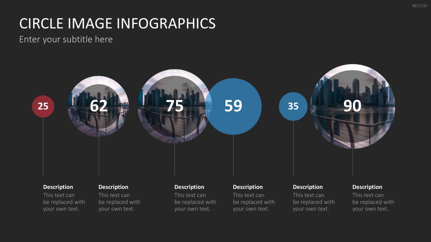 Circle Image Infographics PowerPoint-Vorlage