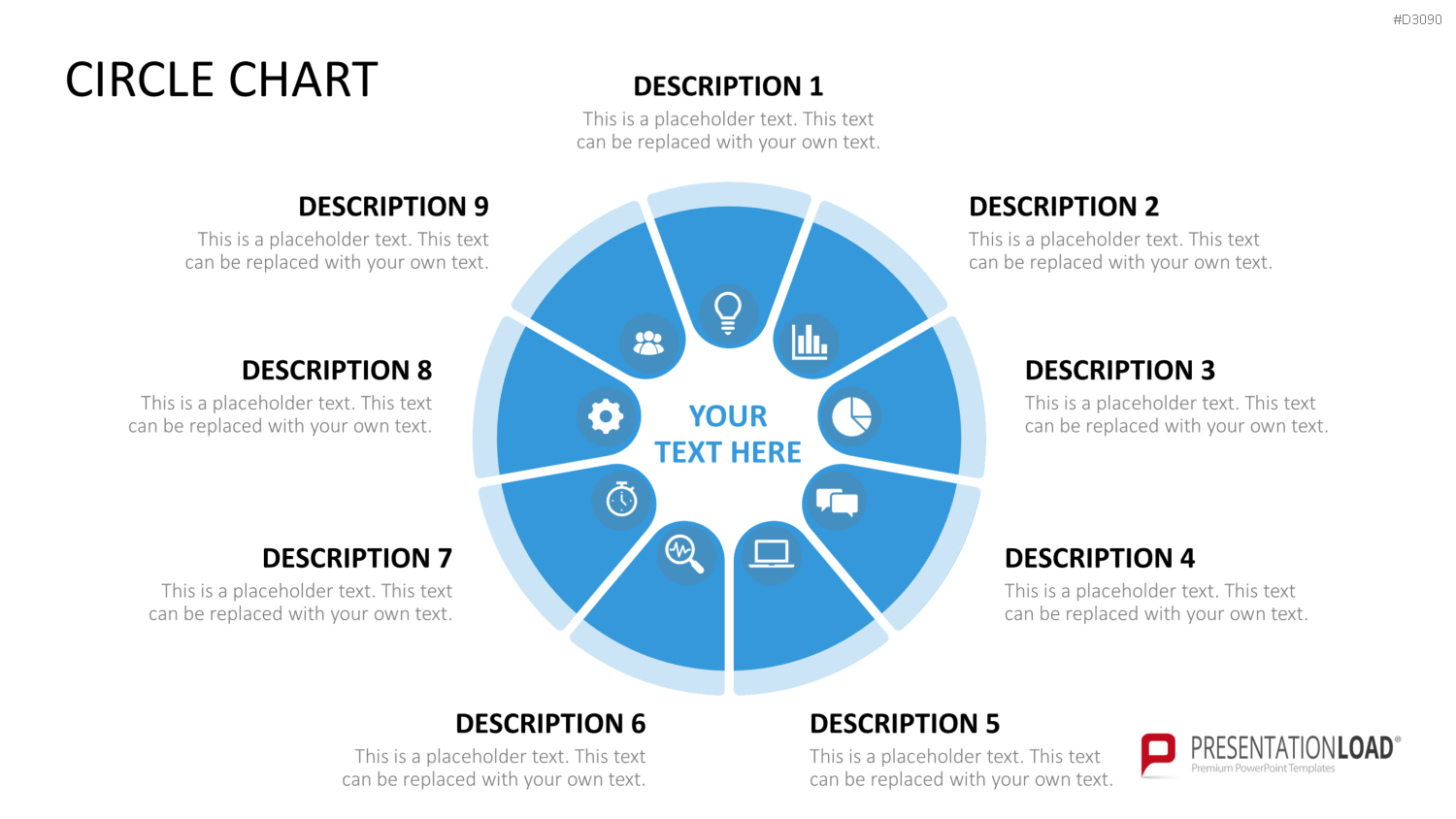 Circle Chart Infographic PowerPoint-Vorlage