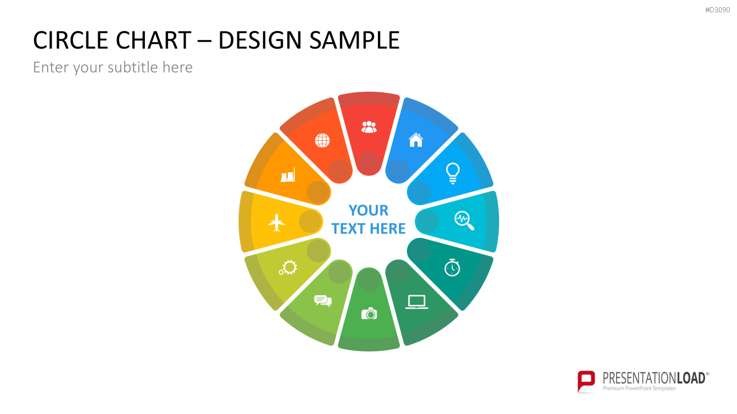 Circle Chart Infographic PowerPoint-Vorlage