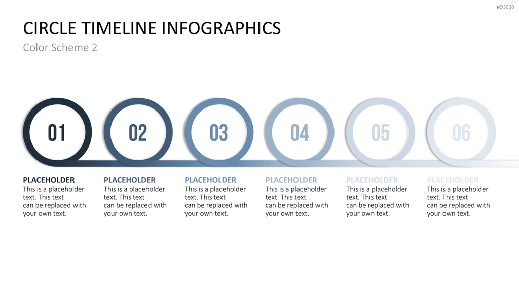 Infografik - Zeitstrahl (Kreise) PowerPoint-Vorlage