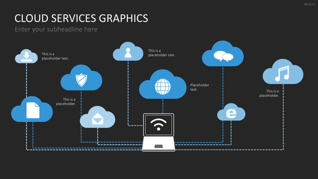 Cloud Dienste Grafiken PowerPoint-Vorlage