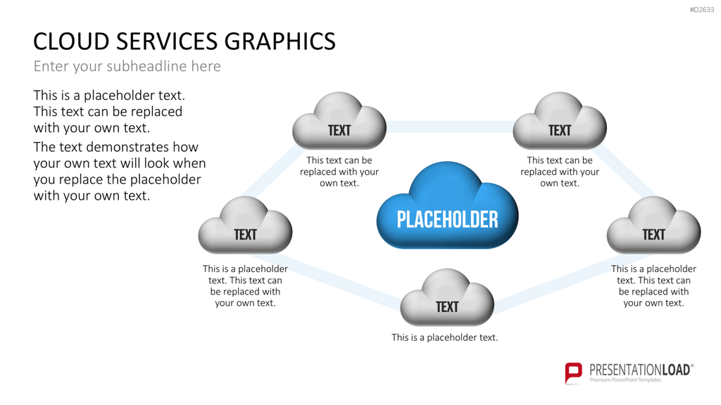 Cloud Dienste Grafiken PowerPoint-Vorlage
