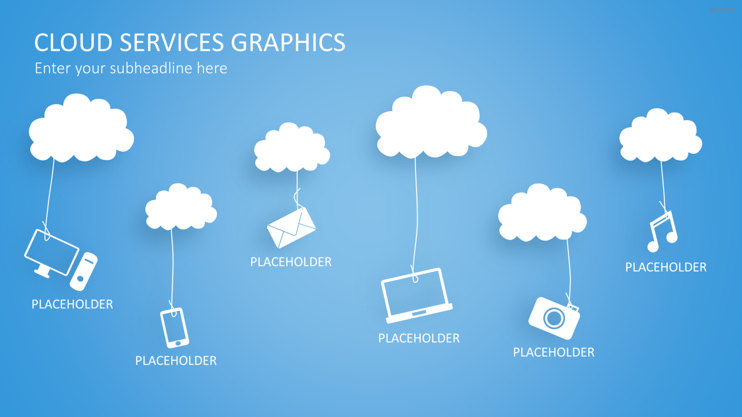 Cloud Dienste Grafiken PowerPoint-Vorlage