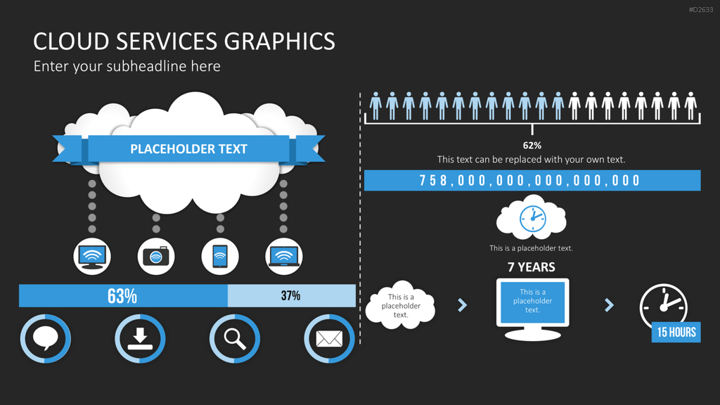 Cloud Dienste Grafiken PowerPoint-Vorlage