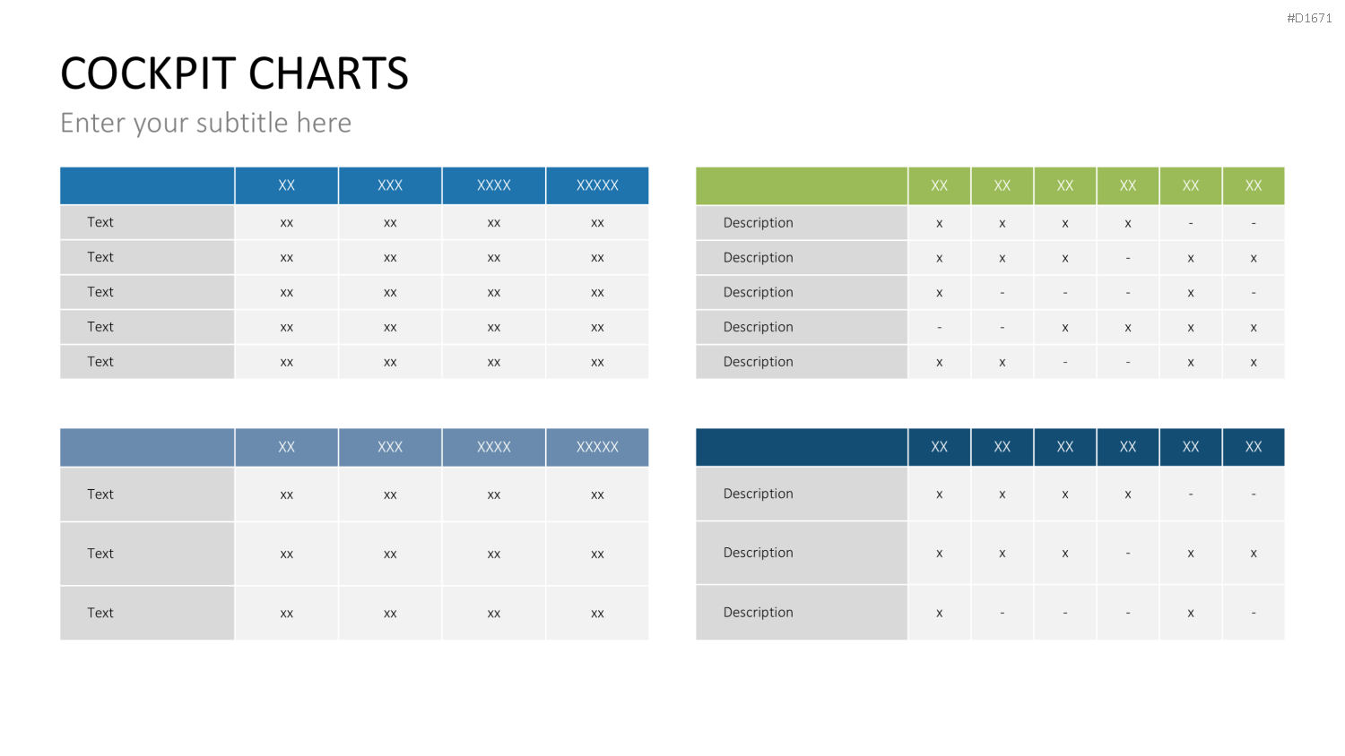 Cockpit-Charts PowerPoint-Vorlage