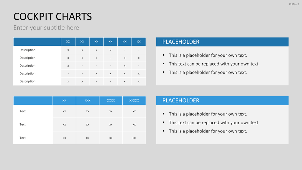 Cockpit-Charts PowerPoint-Vorlage