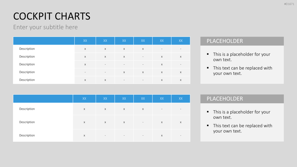 Cockpit-Charts PowerPoint-Vorlage