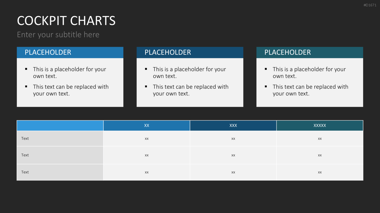 Cockpit-Charts PowerPoint-Vorlage