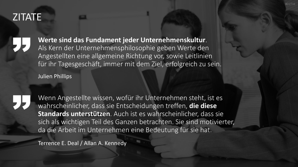 Unternehmensleitbild / Kernwerte PowerPoint-Vorlage