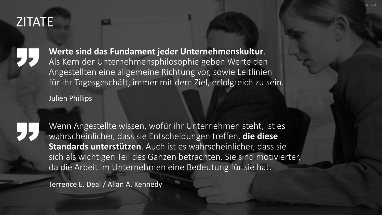 Unternehmensleitbild / Kernwerte PowerPoint-Vorlage