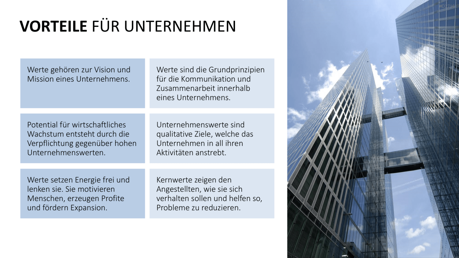 Unternehmensleitbild / Kernwerte PowerPoint-Vorlage