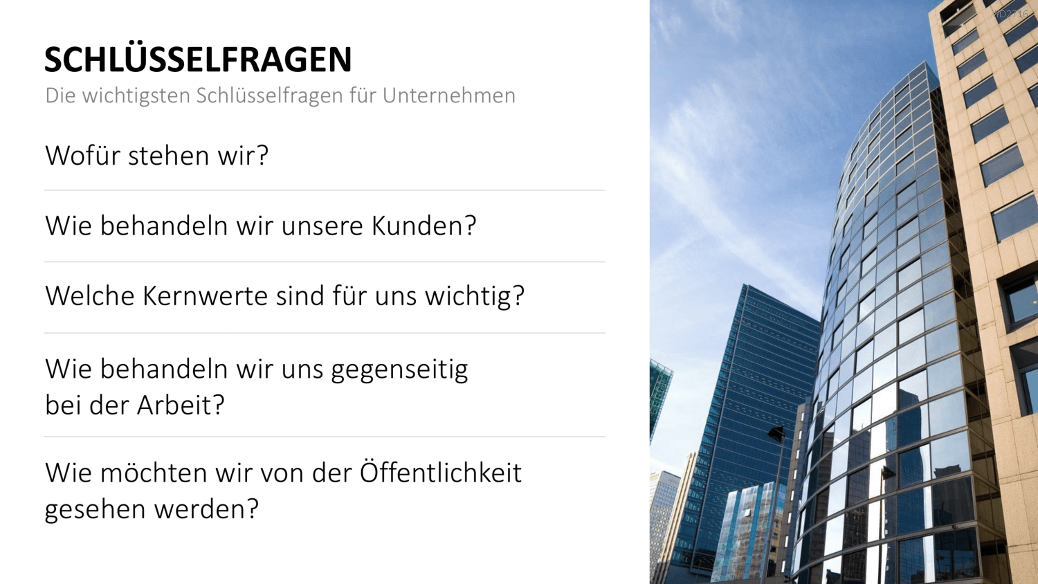 Unternehmensleitbild / Kernwerte PowerPoint-Vorlage