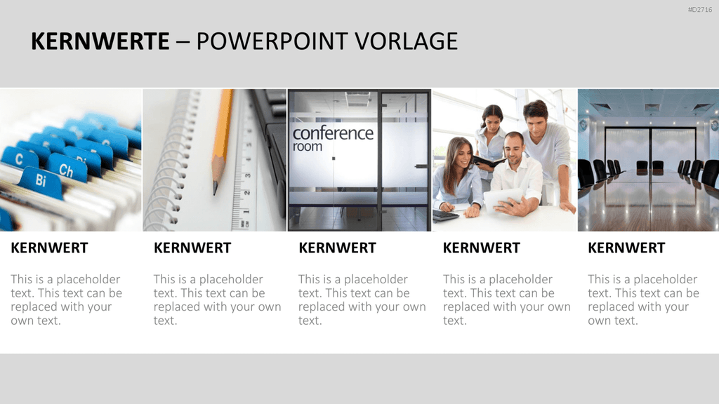 Unternehmensleitbild / Kernwerte PowerPoint-Vorlage