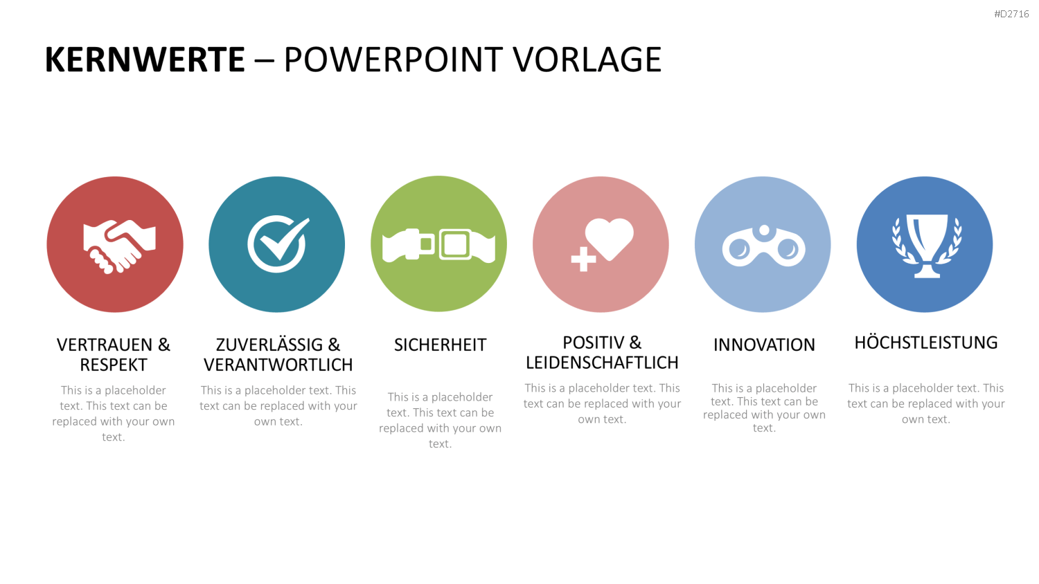 Unternehmensleitbild / Kernwerte PowerPoint-Vorlage