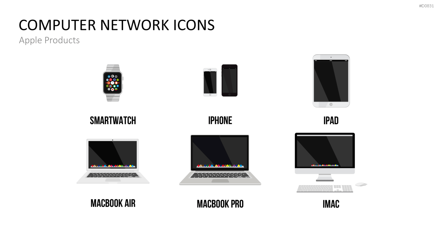 Computer Netzwerk Icons PowerPoint-Vorlage