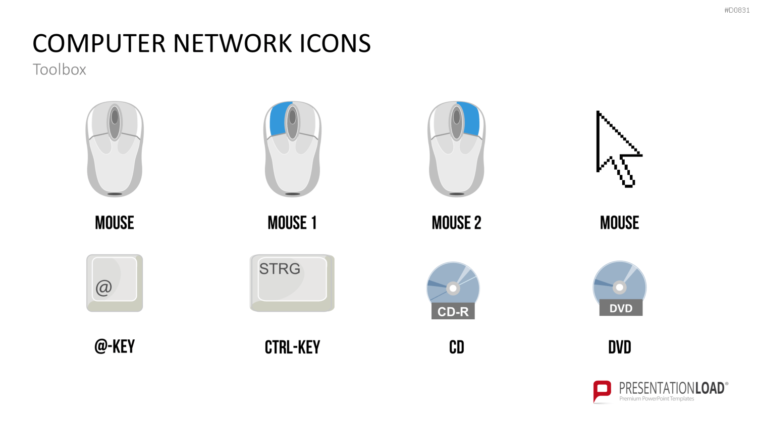 Computer Netzwerk Icons PowerPoint-Vorlage