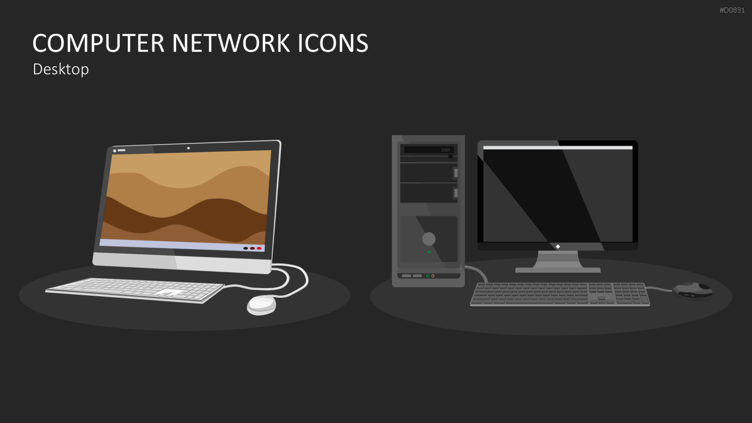 Computer Netzwerk Icons PowerPoint-Vorlage