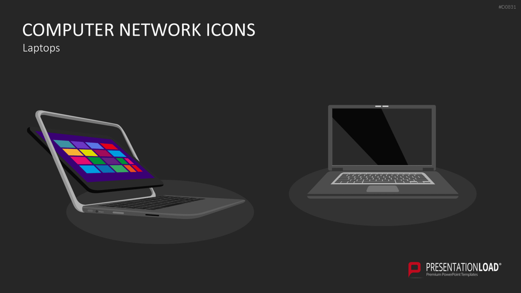 Computer Netzwerk Icons PowerPoint-Vorlage