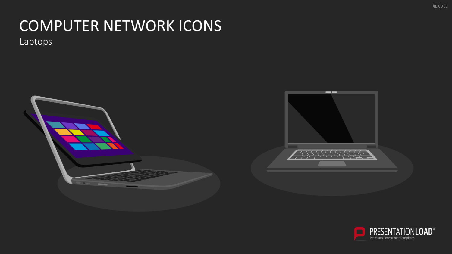 Computer Netzwerk Icons PowerPoint-Vorlage