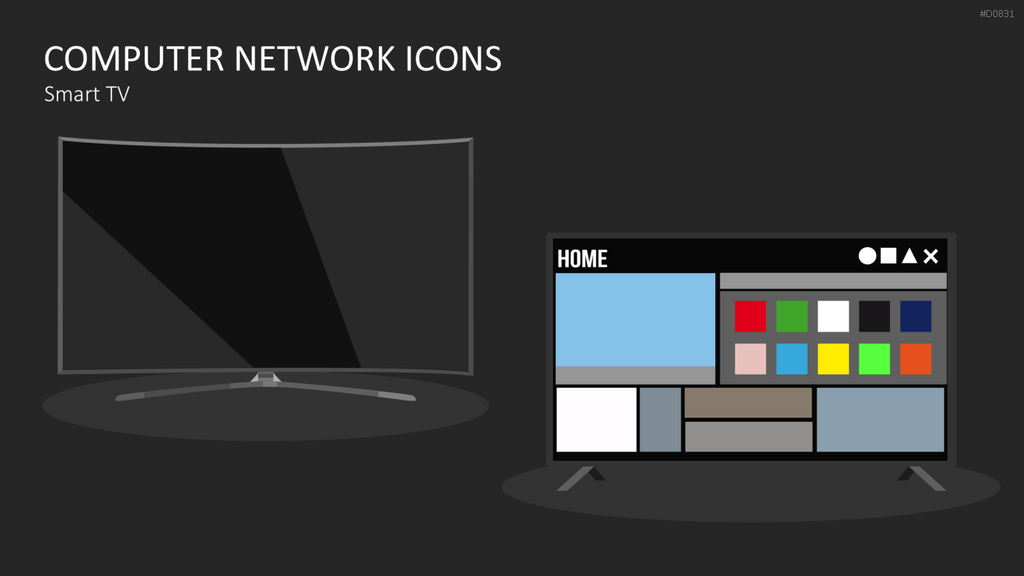 Computer Netzwerk Icons PowerPoint-Vorlage