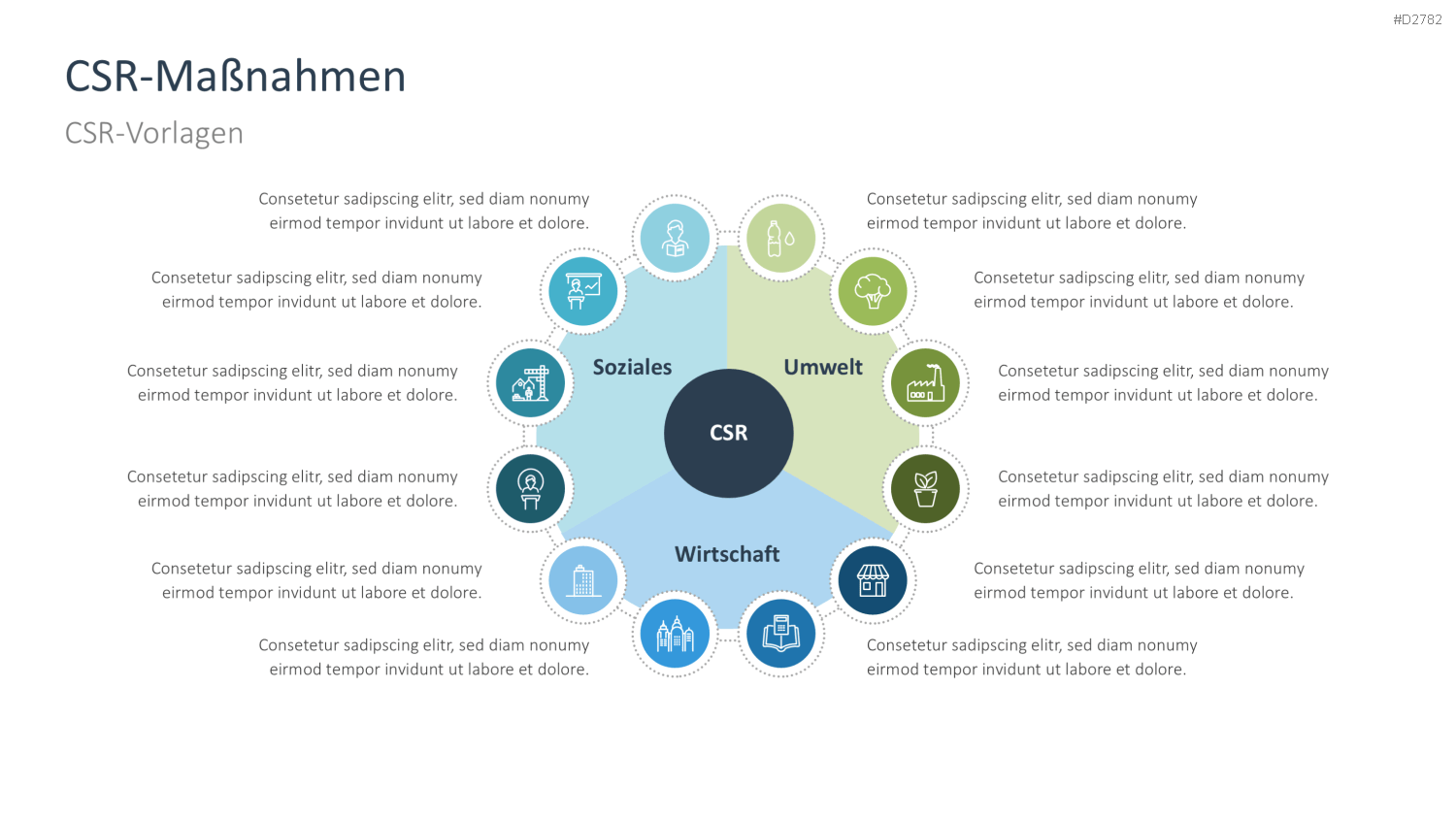 Corporate Social Responsibility (CSR) PowerPoint-Vorlage