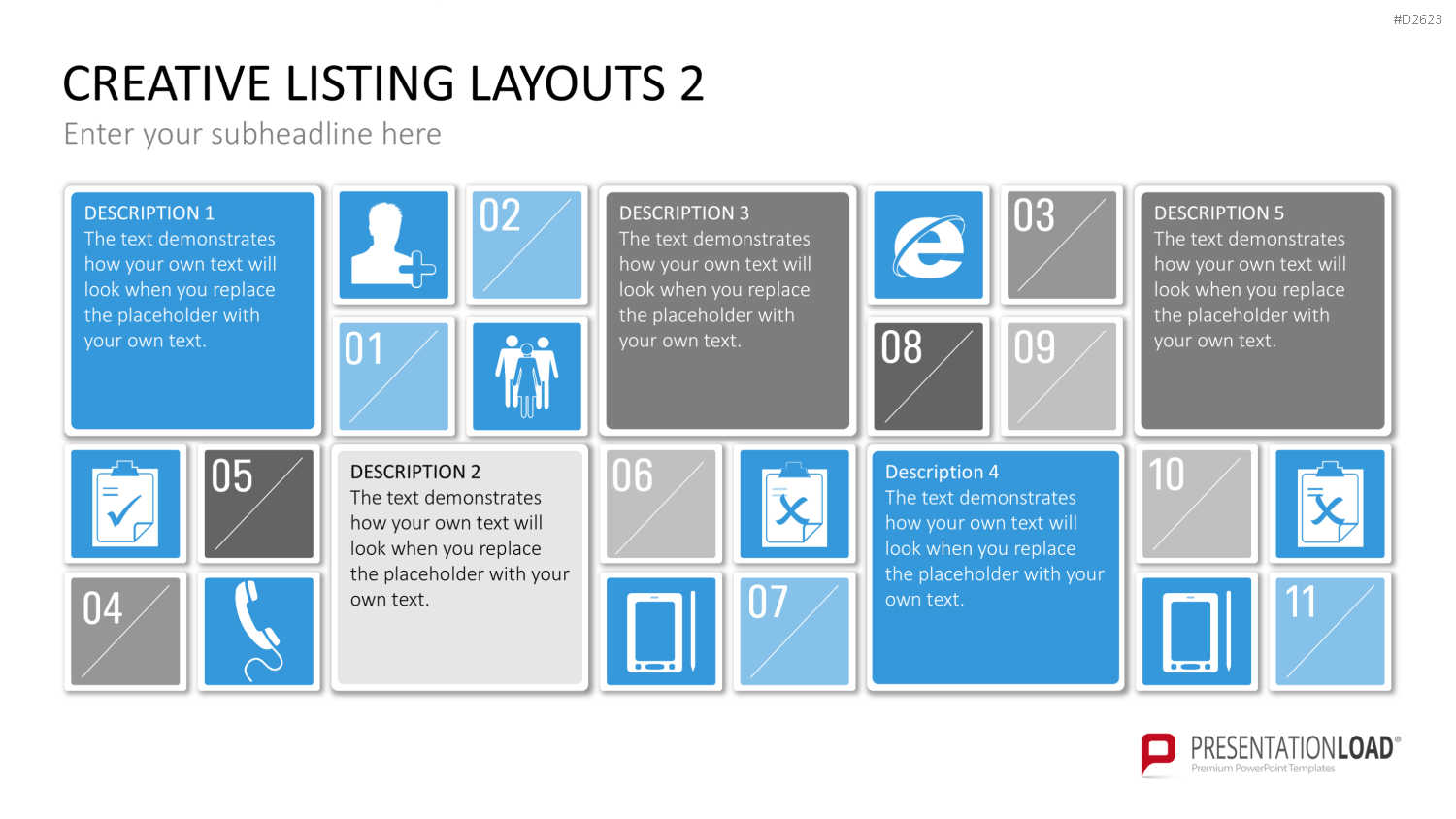 Creative Lists 2 PowerPoint-Vorlage