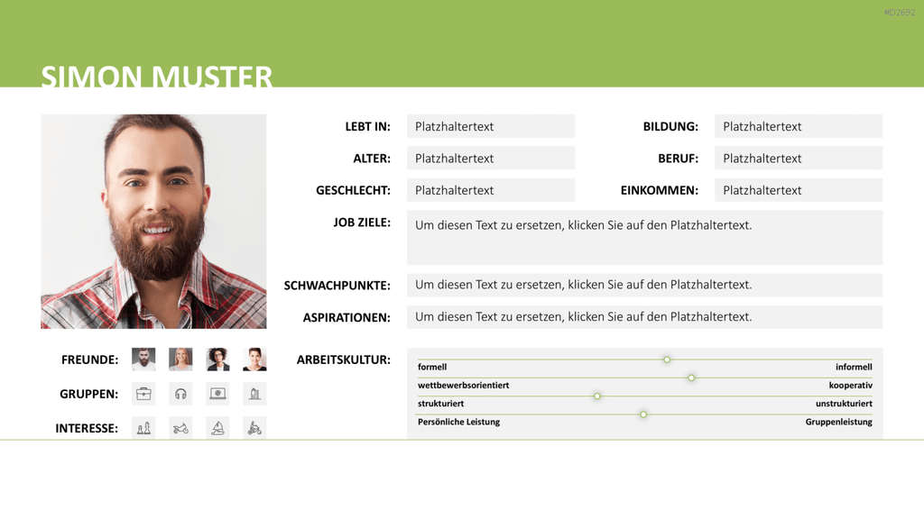 Customer & Buyer Persona PowerPoint-Vorlage