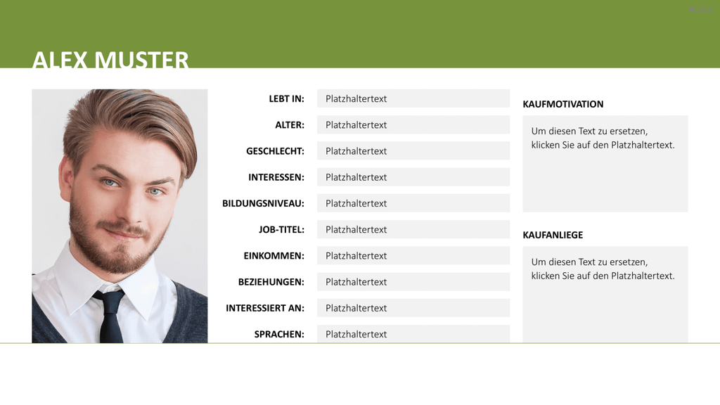 Customer & Buyer Persona PowerPoint-Vorlage