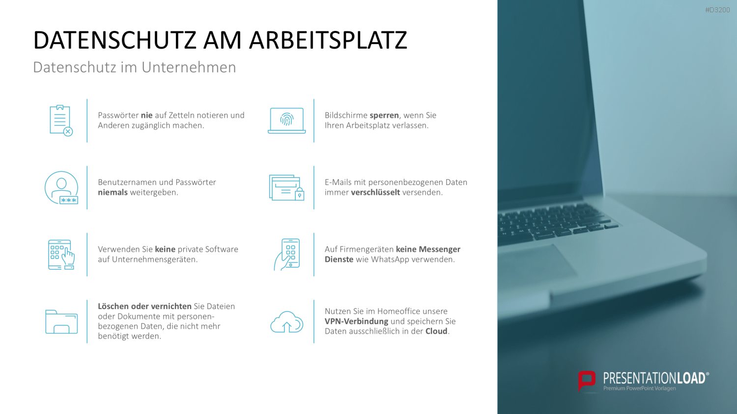 DSGVO Datenschutz PowerPoint-Vorlage