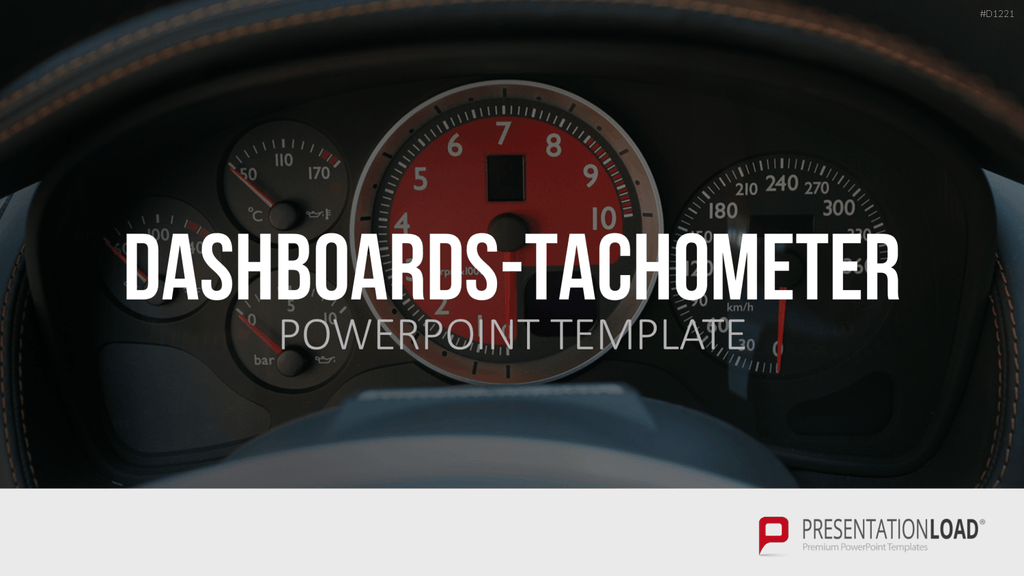 Dashboards / Tachometer PowerPoint-Vorlage